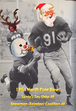 Doug Nunn's Xmas Cards - Football (1954 North Pole Bowl)